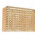 Woven Design Rectangular Grille Light Hanging Pendant For Modern Home Interior