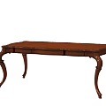 Traditional Solid Wood Brown Dining Table With Ornate Carved Legs Design