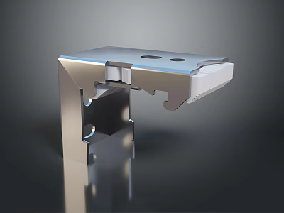 Sturdy Metal Hardware Tool Bracket With Multiple Mounting Holes For Industrial Use 3d model