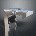 Sturdy Metal Hardware Tool Bracket With Multiple Mounting Holes For Industrial Use 3d model