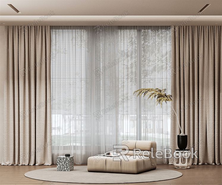 Modern Curtain Fabric Curtain model