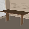 Modern Desk Dining Table 3d model