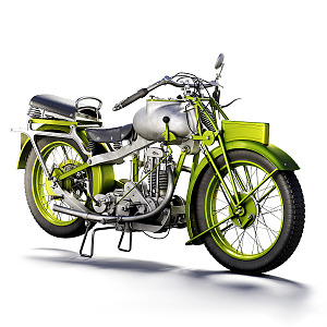 Retro Motorcycle 3d model