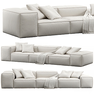 Living Divani Fabric Multiplayer Sofa 3d model