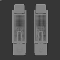 Modern Sleek Automatic Water Dispenser In Black And Silver With Dual Bases