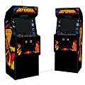 Retro Arcade Entertainment Appliances Featuring Classic Game Design And Control Panels
