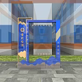 Blue And Gold Wayfinding Signage For Smart Industrial Park With Overhead View
