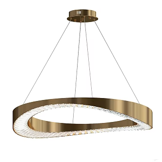 Chandelier Lamps Metal Lamps Golden Chandelier 3d model