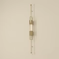 Elegant Modern Brass Wall Lamp With Metal Frame And White Lampshade 3d model