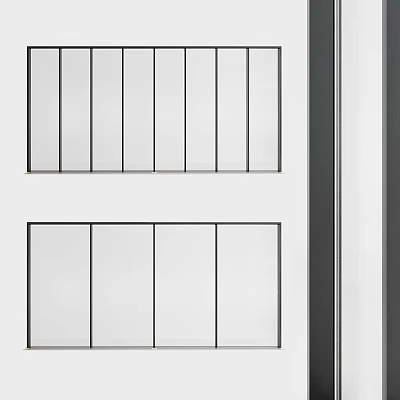 Sleek Modern Casement Window With White Frame And Glass Panels For Home Use 3d model