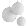 Modern Spherical Pendant Lights With Black White And Transparent Glass Design Features