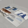 Modern Carpet Fabric Carpet Square Carpet 3d model