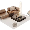 Modern Sofa Coffee Table Combination Sofa Coffee Table 3d model