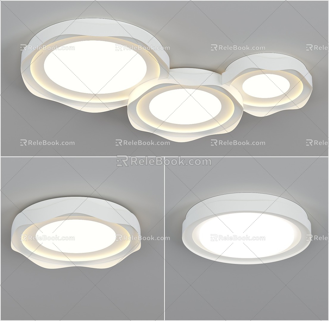 Modern minimalist ceiling lamp 3d model