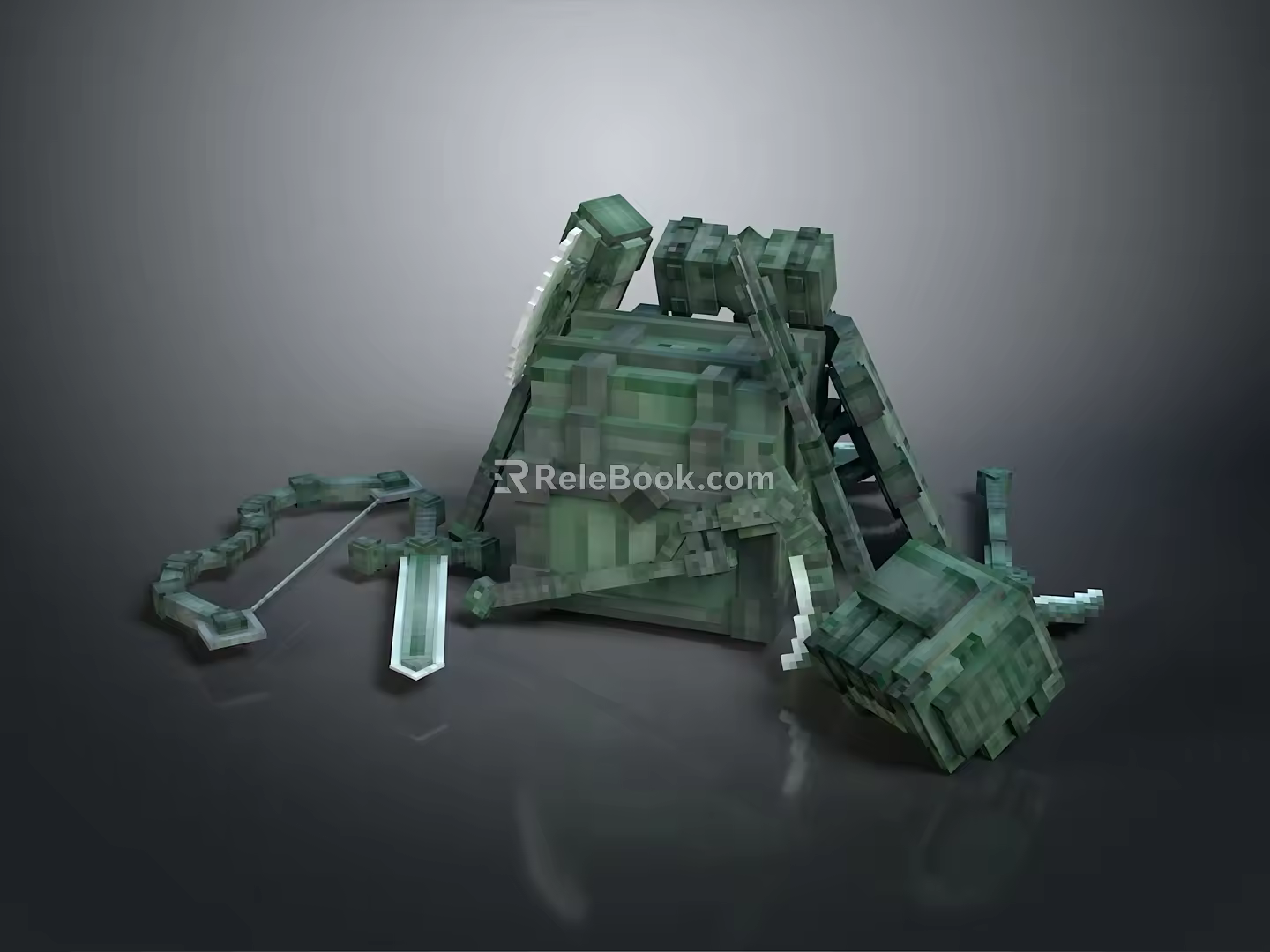 Cold weapons Sword Axe Hook Fork Spear Trident Melee Weapon Military 3d model