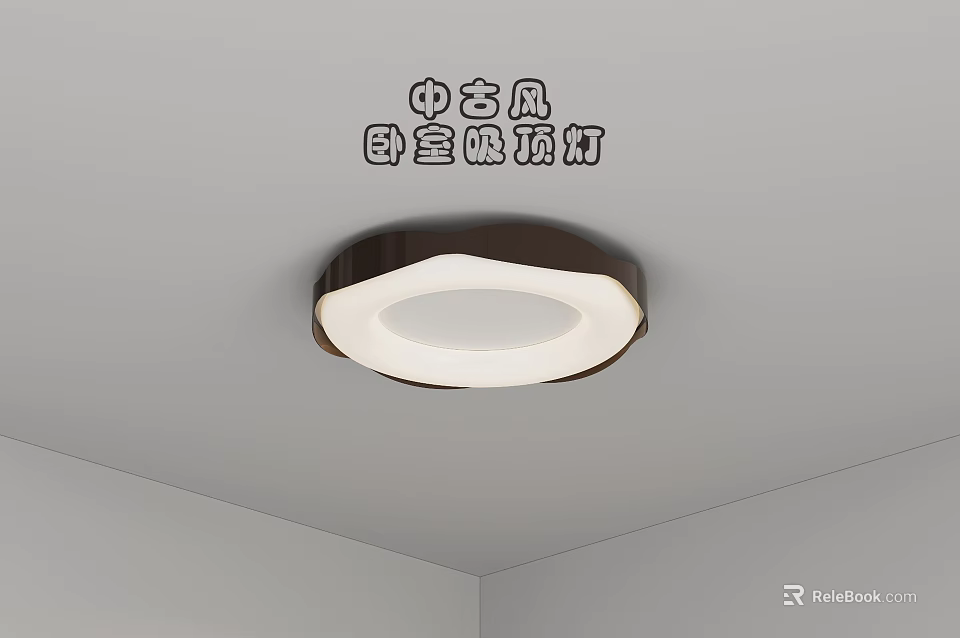 Mid Century Style Bedroom Ceiling Light with Classic Design and Warm Illumination 3d model 