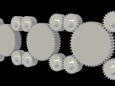 Durable Industrial Hardware Tools With Precision Metal Gears And Mechanical Components 3d model