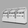 Public Facility Self Service Kiosks With Three Units And Touch Screens