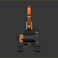 Orange Doosan Modern Heavy Duty Crawler Excavator With Large Bucket And Tracks