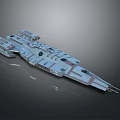 Futuristic Cosmic Spaceship 3D Model Showcasing Sleek Design and Aerial Structure 3d model