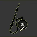 Black Hookah With Modern Design For Home Use Featuring Stem And Hose