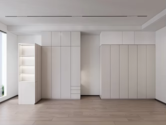 Modern Simple Wardrobe Simple Entrance Cabinet Corner Cabinet 3d model