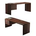 Modern Wooden Home Office Desk With Spacious Worktop And Drawer Storage