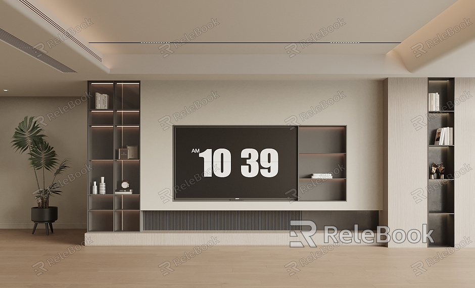 TV background wall model