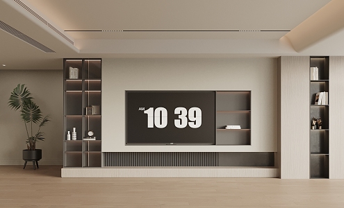 TV background wall 3d model