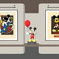 Cartoon Painting Cartoon Decorative Painting Mickey Painting 3d model