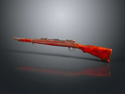 rifle semi-automatic rifle combat rifle battle rifle carbine war rifle attack rifle 3d model