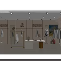 Clothing Store Interior Design With Clothing Racks Displayed Clothes And Decorations