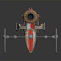 laser tower turret turntable sci-fi tower defense game tower defense sci-fi turret game turret game turret 3d model