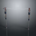 Functional Indoor Outdoor Clothes Drying Stand With Sturdy Posts And Ropes