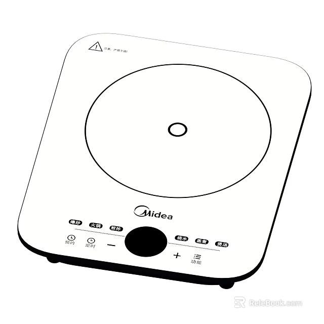 Midea Induction Cooker With Control Panel As Modern Kitchen Appliance 3d model 