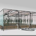 Transparent Hydroponic Greenhouse Facility With Suspended Plants And Water System