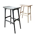 Modern Bar Stools with Curved Seats and Contrasting Colors for Home Bar and Kitchen Counter