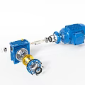 High Efficiency Blue Industrial Gear Motor Featuring Precision Metal Components And Enclosed Housing