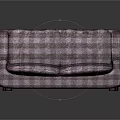 Stylish Two Seater Sofa With Plaid Pattern Fabric And Comfortable Cushions