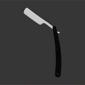 Classic Straight Razor With Silver Blade And Black Handle For Daily Grooming