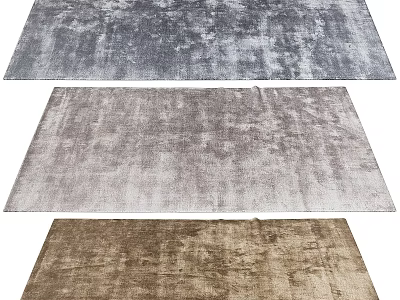 Soft Velvet Square Carpets in Three Colors for Living Room Decor 3d model