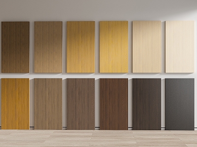 Modern wall panel wood veneer wall panel wall panel wood board 3d model