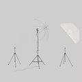Professional Photography Lighting Equipment With Softbox Studio Light And Reflector On Tripod Stands