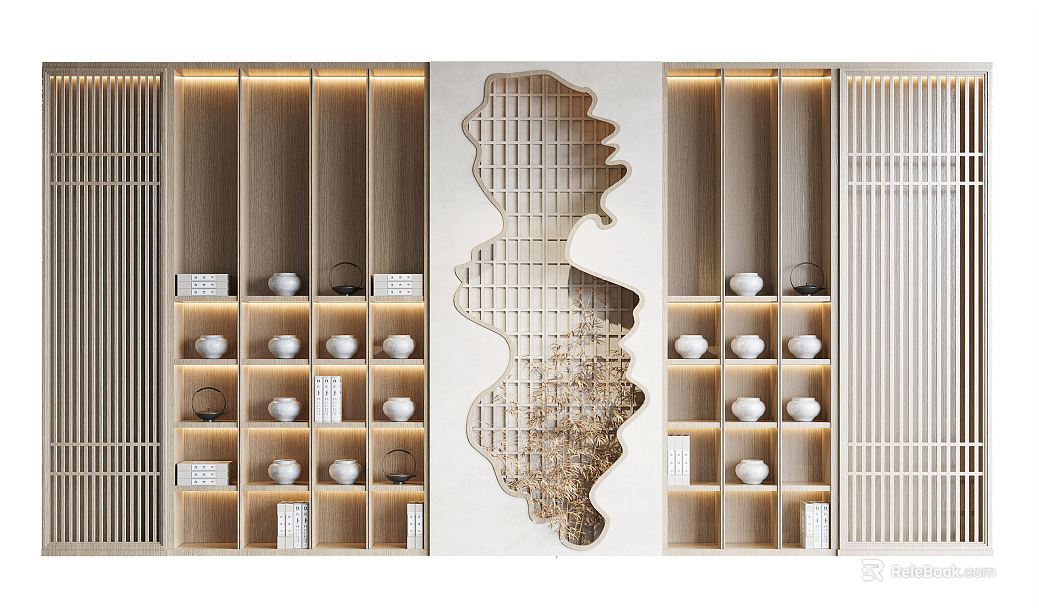 New Chinese Decorative Cabinet texture