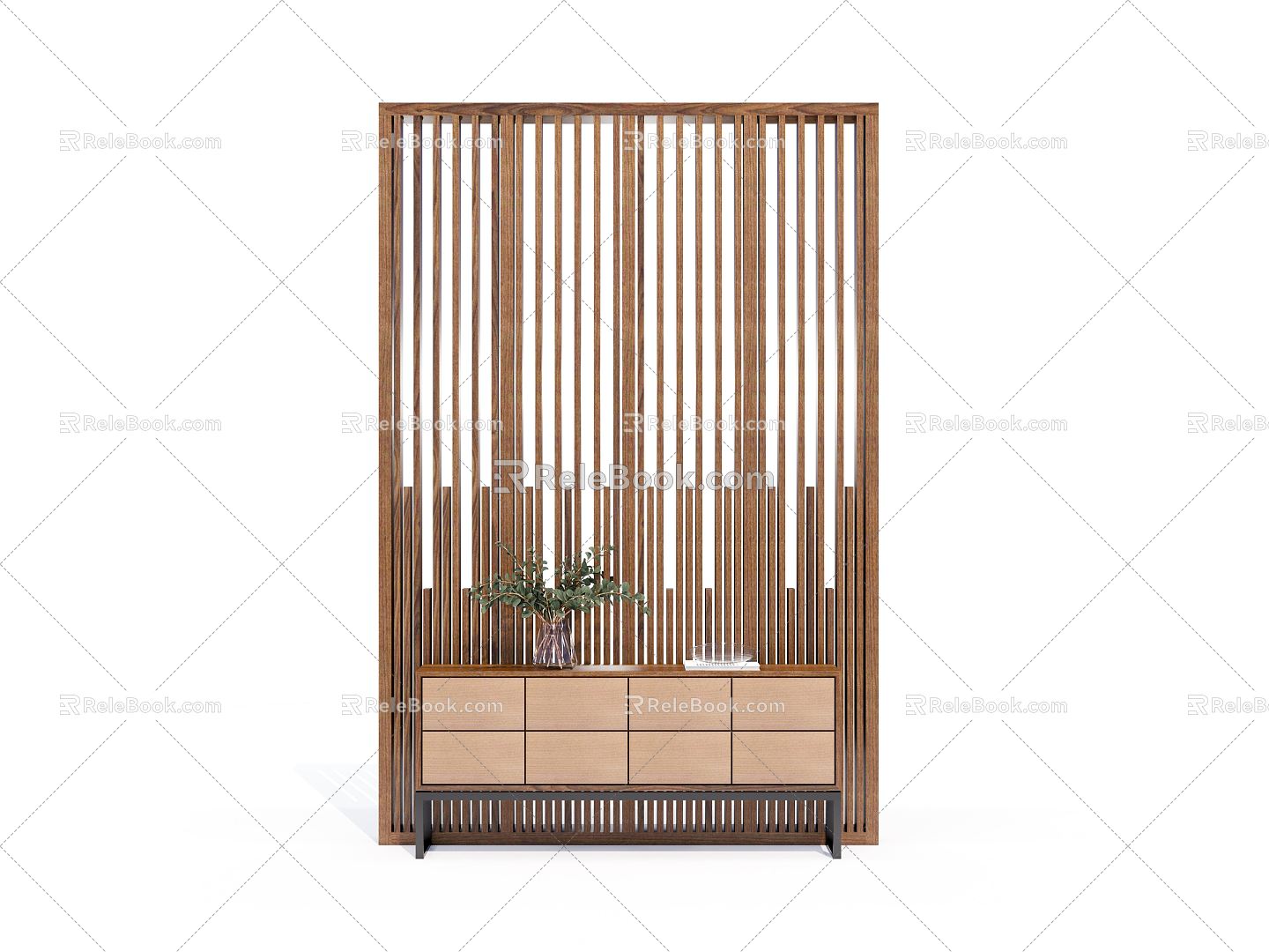 Modern Sideboard Solid Wood Sideboard 3d model