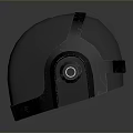 Advanced Weapon Helmets with Modern Sleek Reflective Design in White and Black 3d model