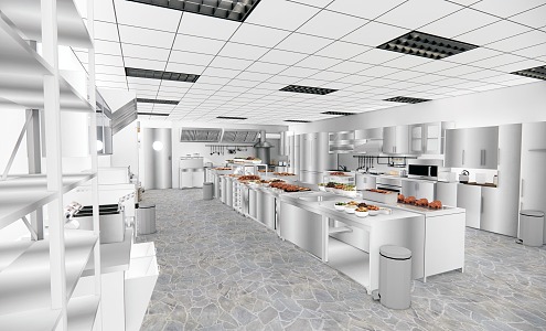 Modern Kitchen Catering Kitchen Hotel Kitchen 3d model