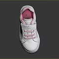 White Casual Sneakers With Pink Laces And Soft Inner Lining Design