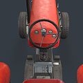 Agricultural Tractor Realistic Machine Machinery Agricultural Tractor Motor Vehicle Function Car Red 3d model