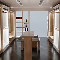 Modern Fashion Store Interior Design With Mannequin Display Racks Clothing And Logo